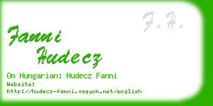fanni hudecz business card